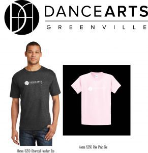 Dancearts greenville t-shirt.