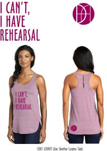 I can't have rehearsal tank top.