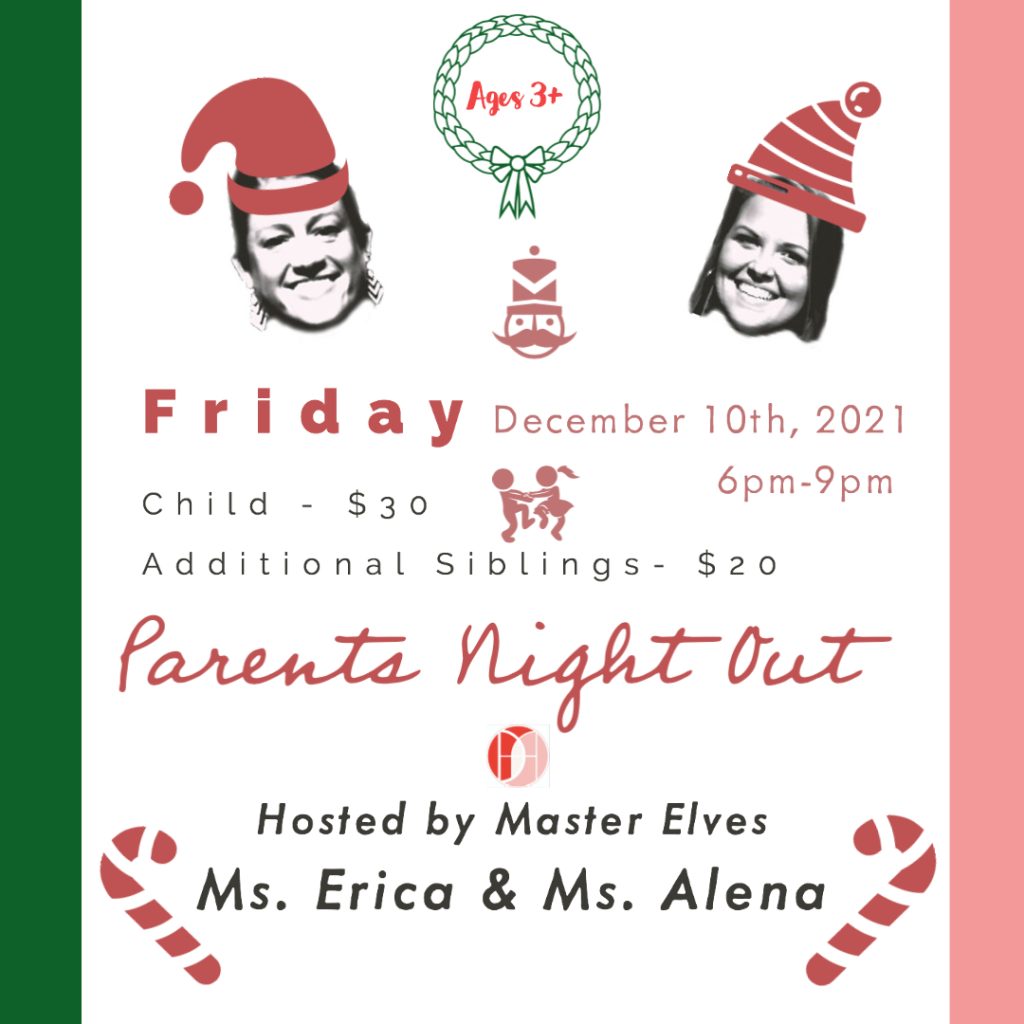A flyer for a parent's night out.